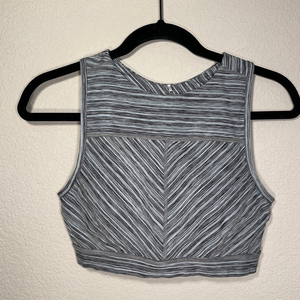 Prana | Lupita Crop Bra Top Yoga Workout Gray Open Back Sports Women Small - Picture 6 of 12